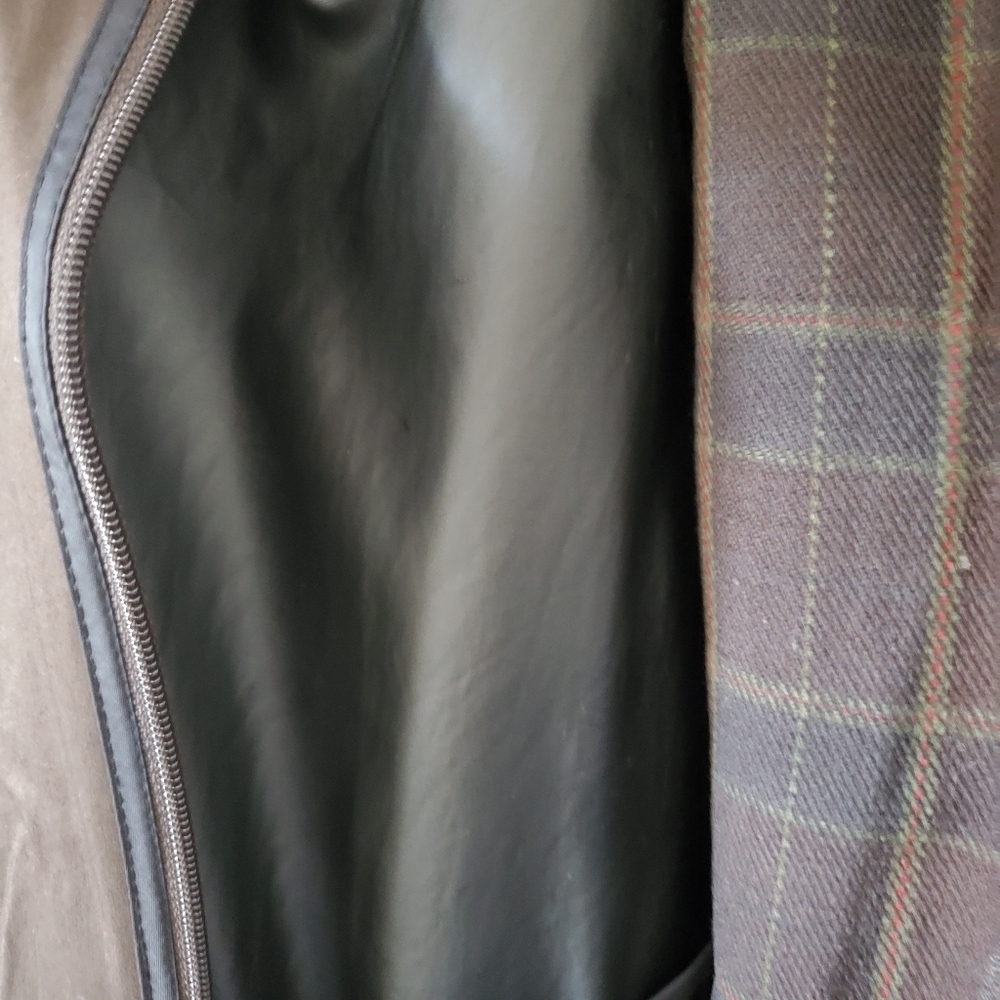 Zara Short Cotton Trench Car Coat Jacket Chocolate Brown Men's Size XL - Picture 11 of 14